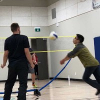 volleyball game at Plexxis head office